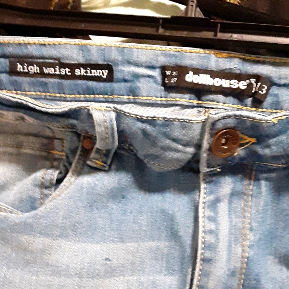 Dollhouse high waisted skinny Jean's with stripes - Picture 7 of 7